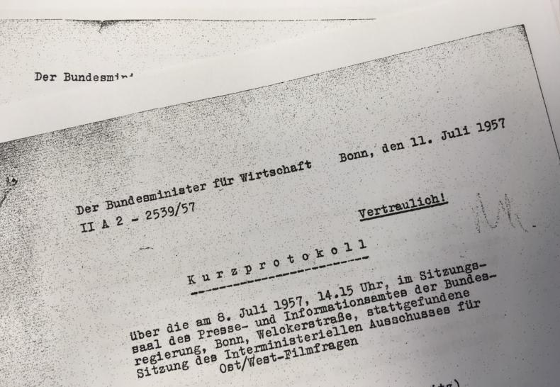 Photograph of files from the Bundesarchiv.