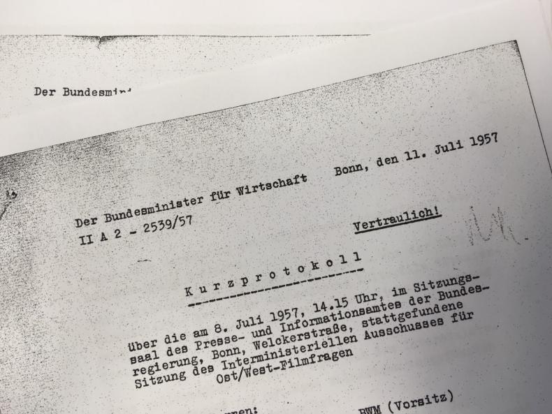 Photograph of files from the Bundesarchiv.