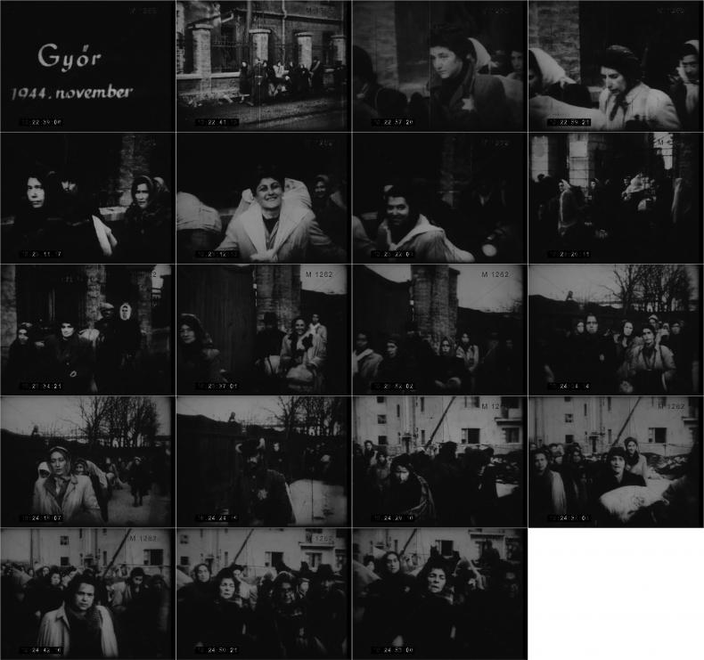 HUNGARIAN JEWS BEING LED TO A DEATH MARCH