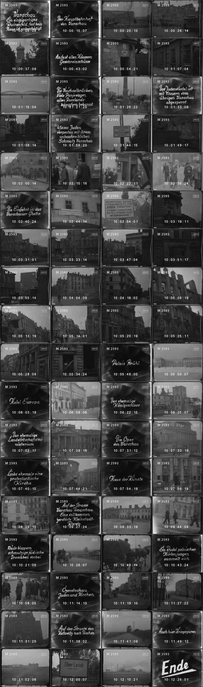 WARSAW GHETTO - FILM WITH ANTI-SEMITIC INTERTITLES