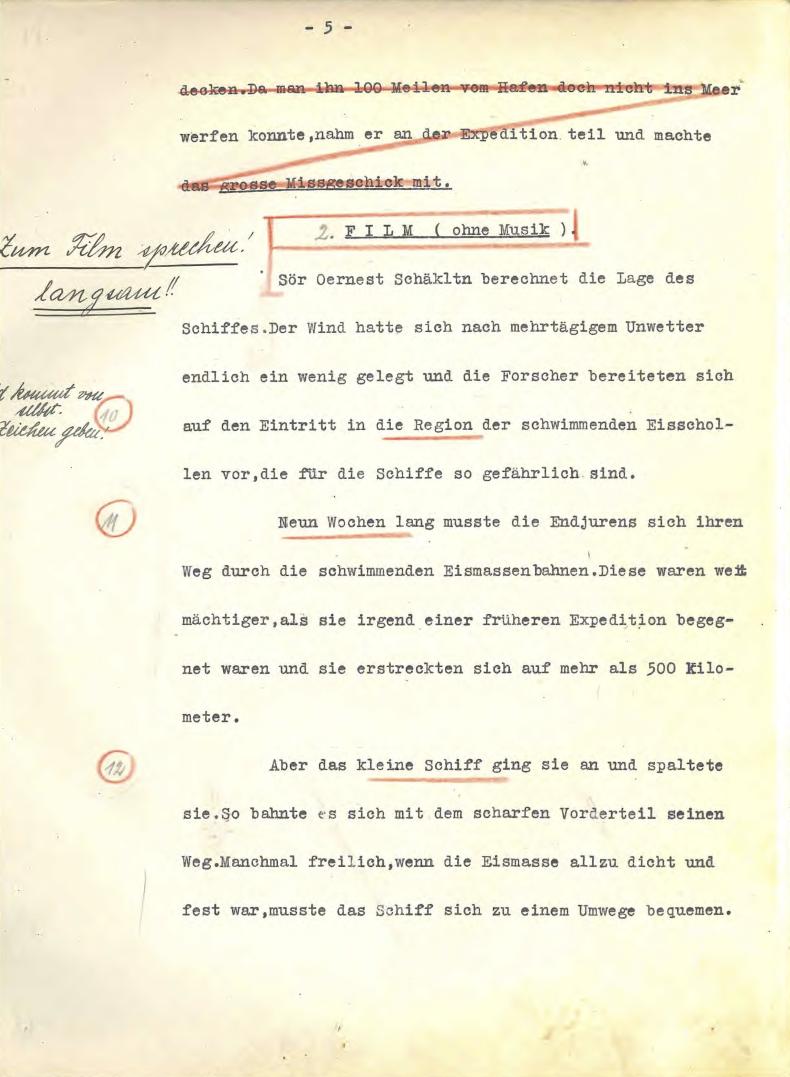 Two pages of the lecture manuscript